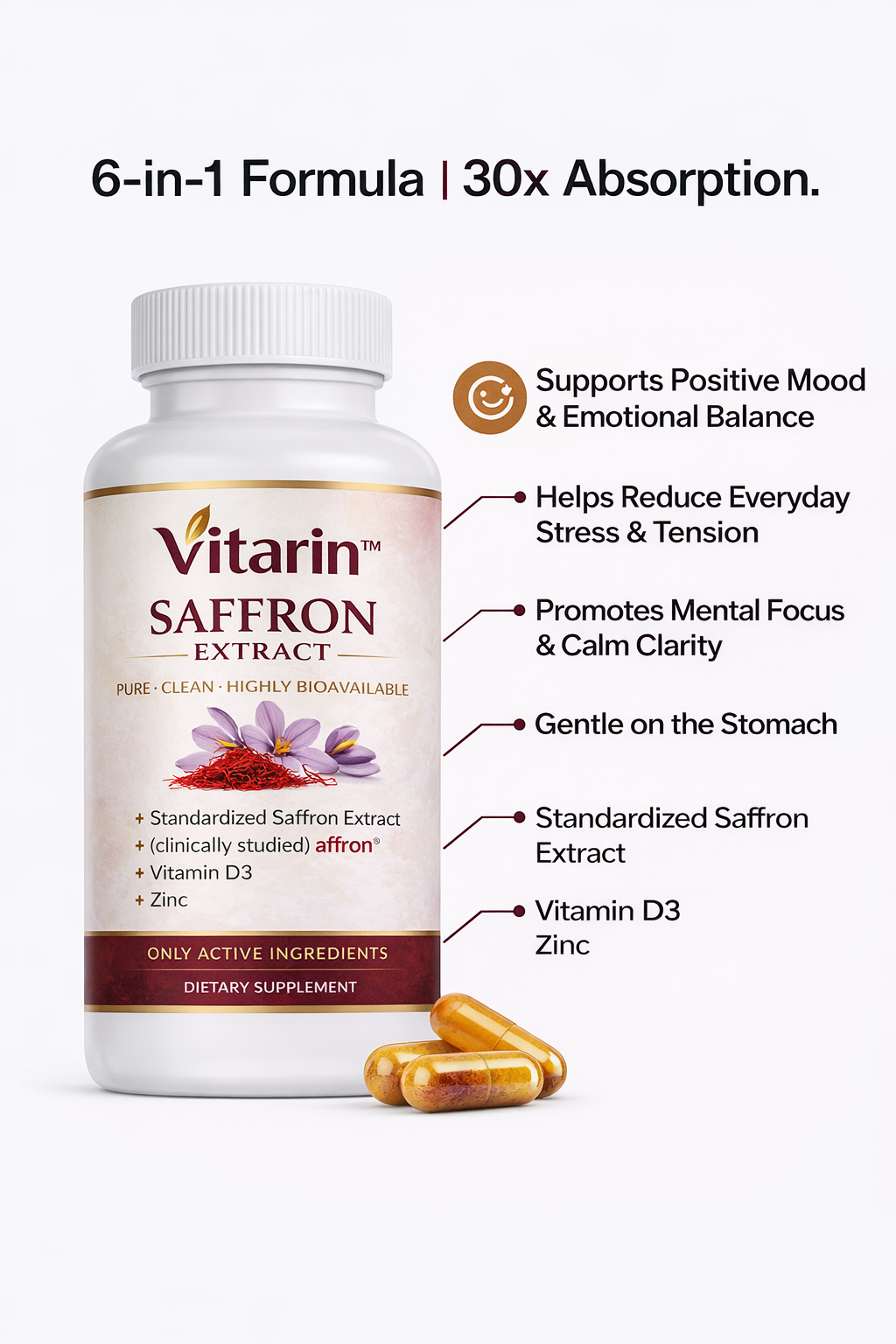 Vitarin™ Premium Saffron Extract Capsules